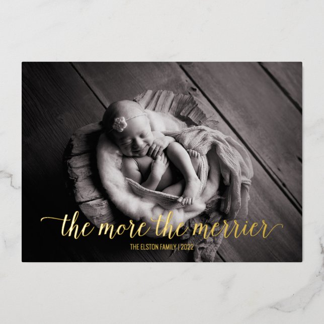 The More the Merrier, New Baby Announcement (Front)