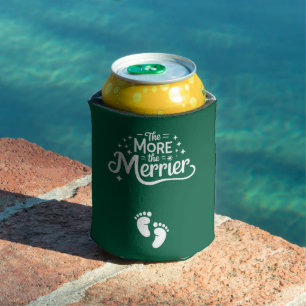 The More The Merrier Pregnancy Announcement Xmas Can Cooler