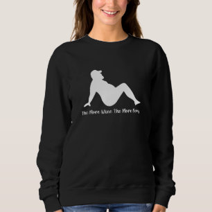 The More Wine The More Merry Christmas Joke Pun Sweatshirt