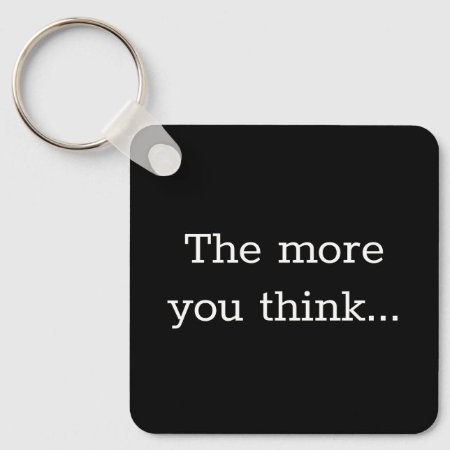 The More You Think  Key Ring (Front)