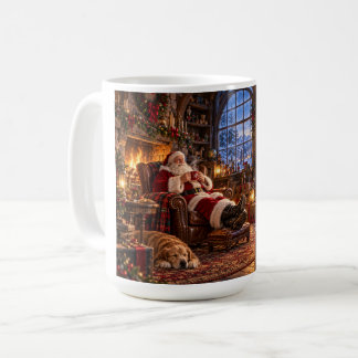 The Morning After Christmas Santa and Reindeer Coffee Mug