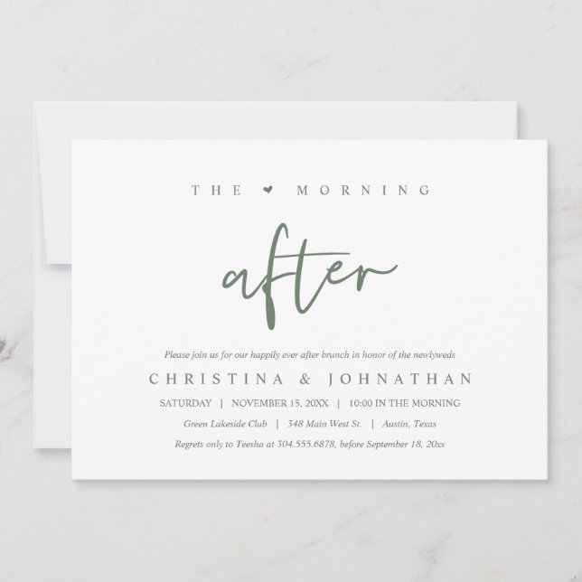 The Morning After, Happily Ever After Brunch Invitation (Front)