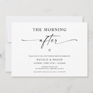 The Morning After Minimalist Post-Wedding Brunch Invitation