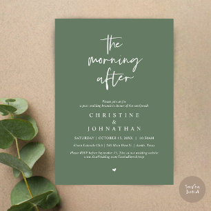The Morning After, Modern Post Wedding Brunch Invitation