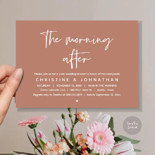 The Morning After, Modern Post Wedding Brunch Invitation