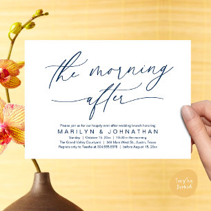 The Morning After Modern Wedding Elopement Brunch Invitation