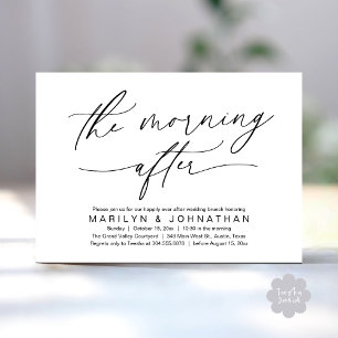 The Morning After Modern Wedding Elopement Brunch Invitation