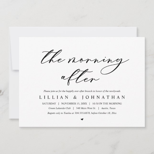 The Morning After, Our Happily Ever After Brunch Invitation (Front)