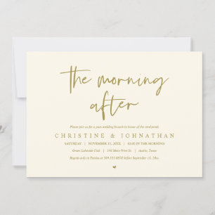 The Morning After, post wedding brunch celebration Invitation