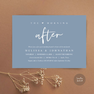 The Morning After, Post Wedding Brunch Celebration Invitation