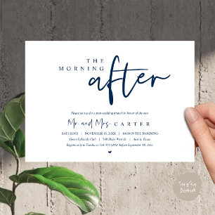 The morning after, post wedding brunch celebration invitation