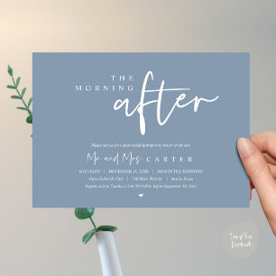 The morning after, post wedding brunch celebration invitation