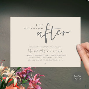 The morning after, post wedding brunch celebration invitation