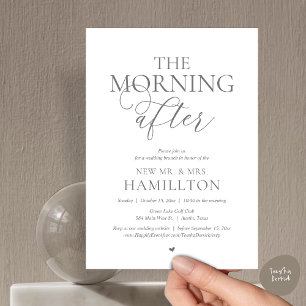 The Morning After, Post wedding Brunch Celebration Invitation