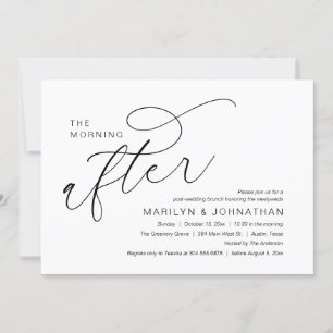 The Morning After, Post Wedding Brunch Celebration Invitation