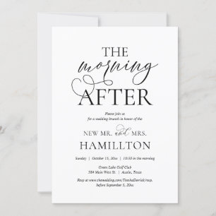 The Morning After, Post wedding Brunch Celebration Invitation