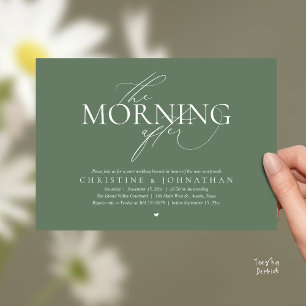 The Morning After, Post Wedding Brunch Elopement Invitation