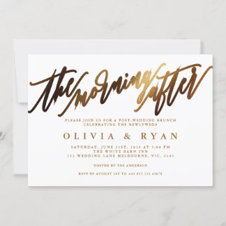 The morning after post-wedding brunch invitation