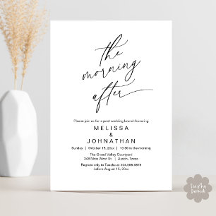 The Morning After, Romantic Post Wedding Brunch Invitation