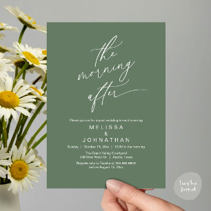 The Morning After, Romantic Post Wedding Brunch Invitation