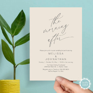 The Morning After, Romantic Post Wedding Brunch Invitation