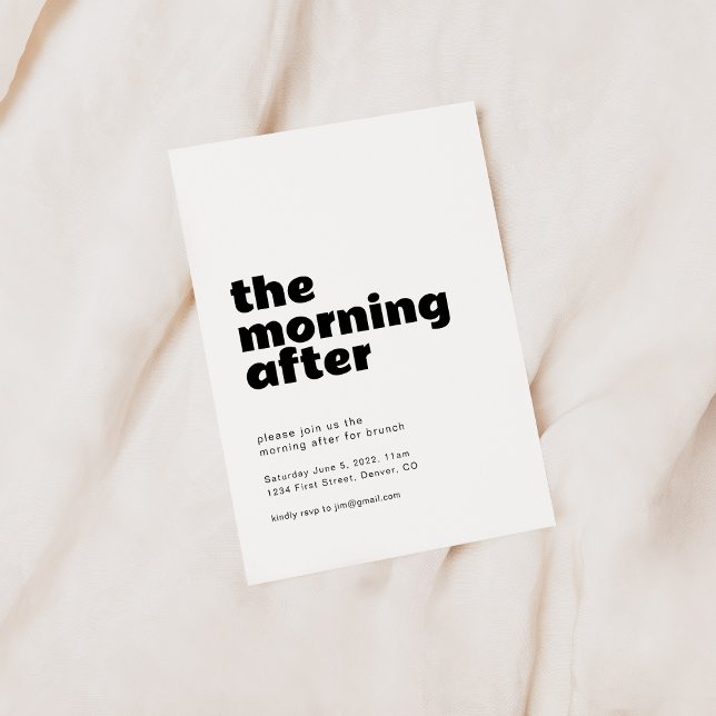 The Morning After Wedding Brunch Invitation (Creator Uploaded)