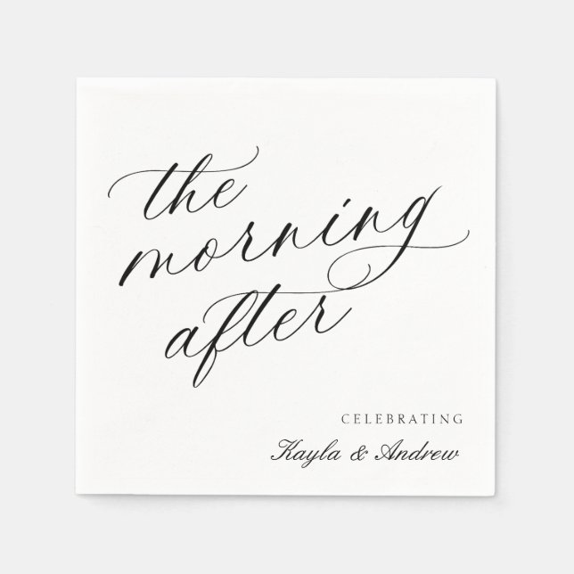 The Morning After Wedding Brunch Napkins (Front)