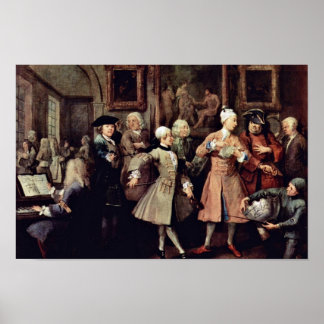 The Morning Reception " By Hogarth William Poster
