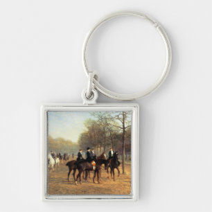 The Morning Ride, Rotten Row, Hyde Park, 1894 (oil Key Ring