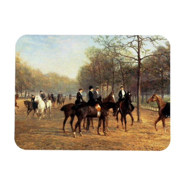 The Morning Ride, Rotten Row, Hyde Park, 1894 (oil Magnet (Horizontal)