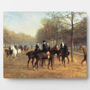 The Morning Ride, Rotten Row, Hyde Park, 1894 (oil Plaque