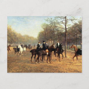 The Morning Ride, Rotten Row, Hyde Park, 1894 (oil Postcard