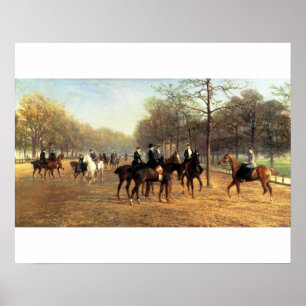 The Morning Ride, Rotten Row, Hyde Park, 1894 (oil Poster