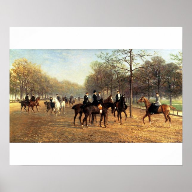 The Morning Ride, Rotten Row, Hyde Park, 1894 (oil Poster (Front)