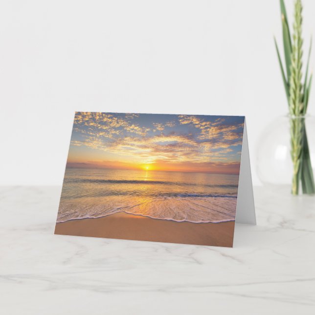 The Morning Sun at Seaside Card (Front)