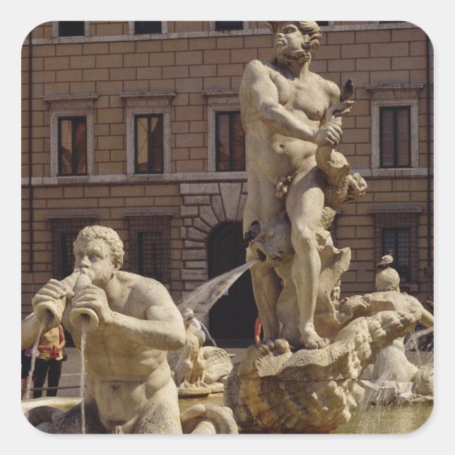 The Moro Fountain Square Sticker (Front)