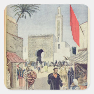 The Moroccan Pavilion at the Universal Exhibition Square Sticker
