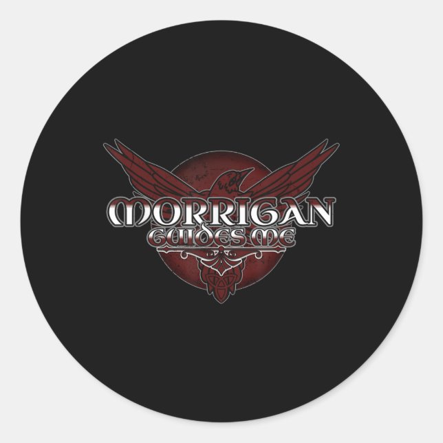 The Morrigan, Celtic Goddess Of War, Pagan, Witch, Classic Round Sticker (Front)