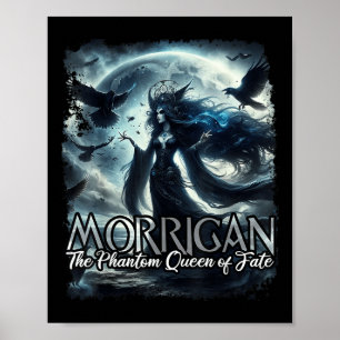 The Morrigan Celtic Irish Mythology Raven Crow War Poster