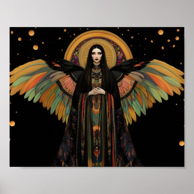 The Morrigan Goddess of Empowerment Art Poster (Front)