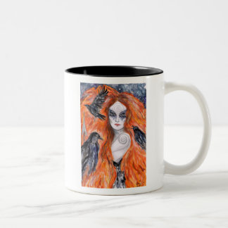 The Morrigan -  Warrior Queen Two-Tone Coffee Mug