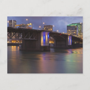 The Morrison bridge over the Willamette river Postcard