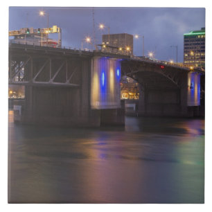 The Morrison bridge over the Willamette river Tile
