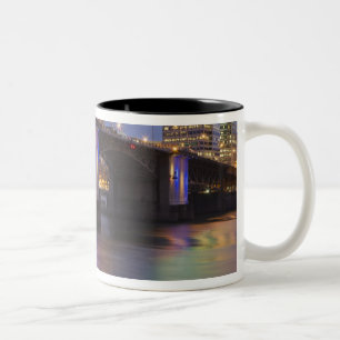 The Morrison bridge over the Willamette river Two-Tone Coffee Mug
