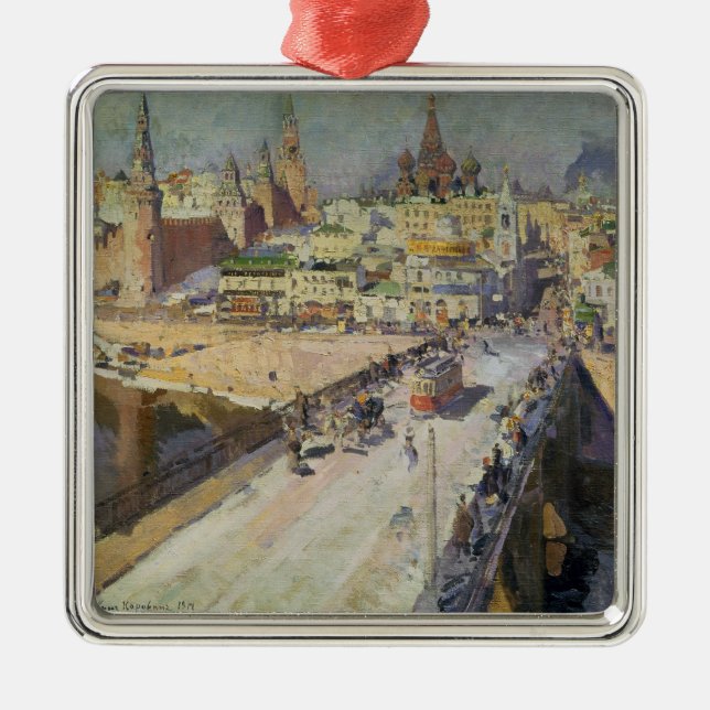 The Moskva River Bridge, 1914 Metal Tree Decoration (Front)