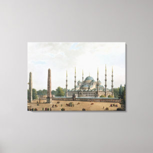 The Mosque of Sultan Achmet at Constantinople, pla Canvas Print