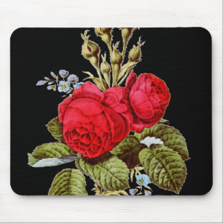 The Moss Rose - Vintage Fine Art Mouse Mat