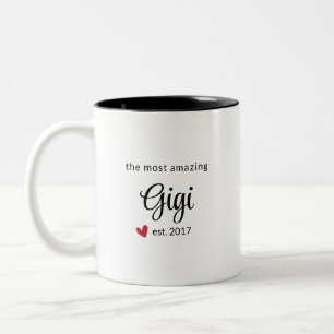 The Most Amazing Gigi Est Date Photo Gift Two-Tone Coffee Mug