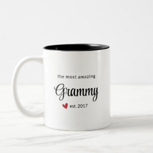 The Most Amazing Grammy Est Date Photo Gift Two-Tone Coffee Mug