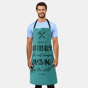 The Most Amazing Husband Year Established Apron